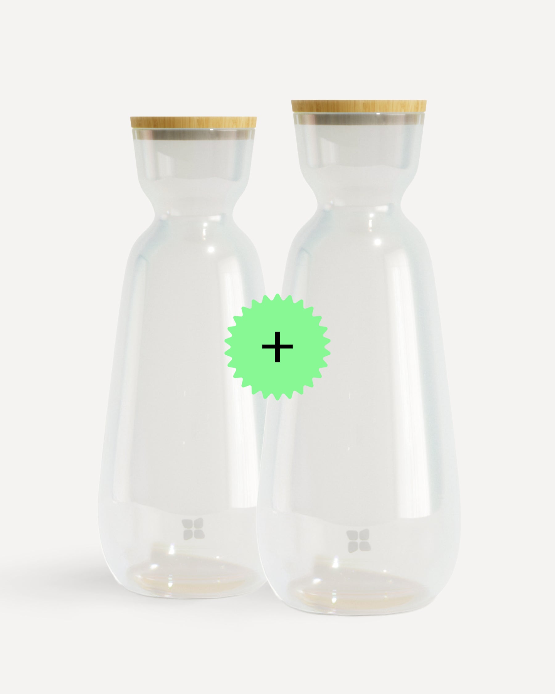 Clear Glass Carafe 1+1