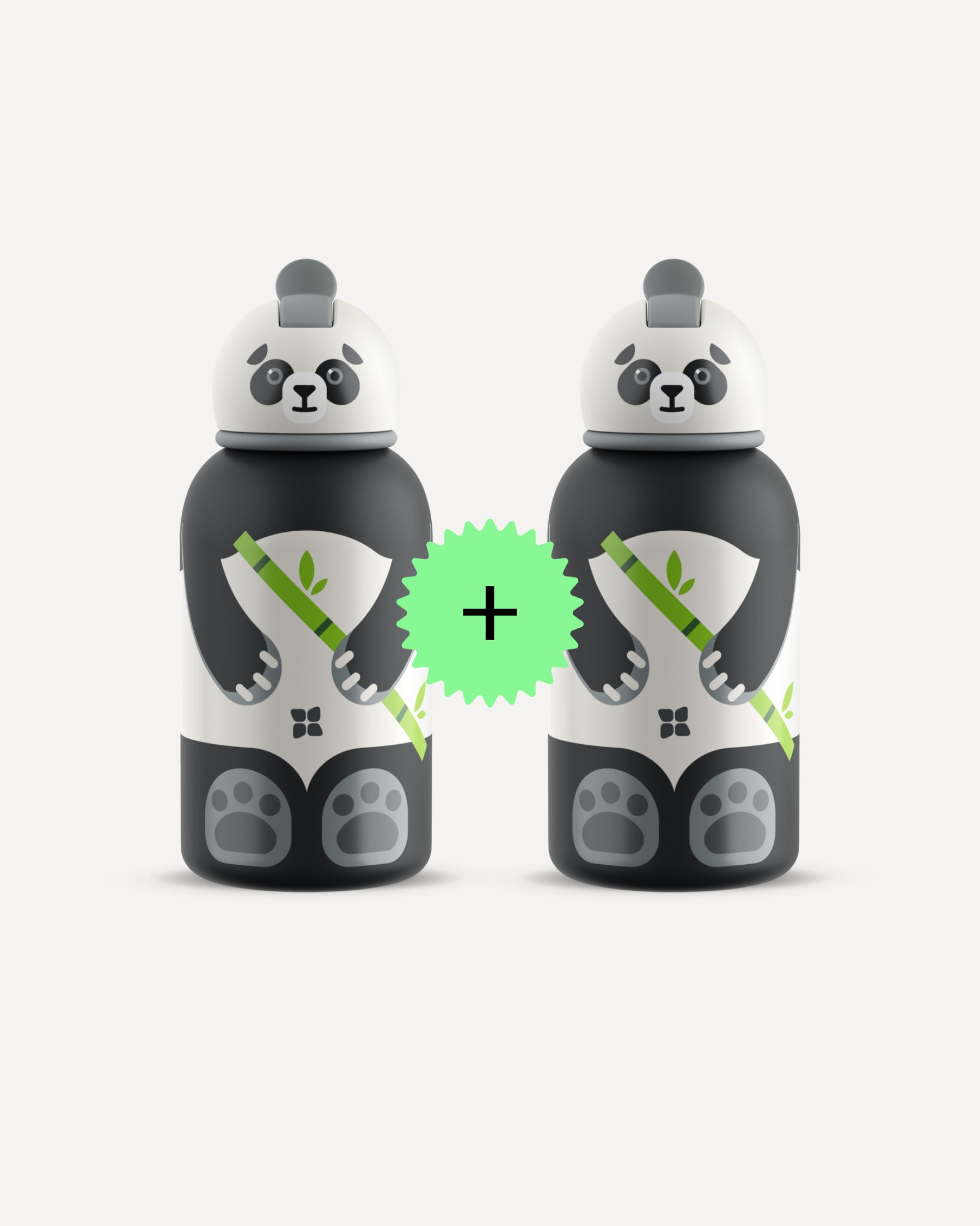 Panda Toddler Steel Bottle 400ml 1+1